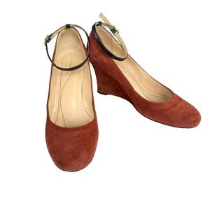 Kate Spade Pumps Red Suede Wedge